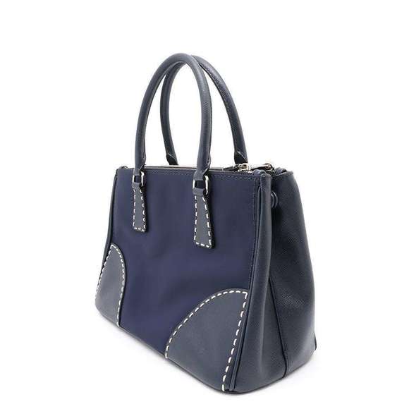 Prada Canapa City Handbag Nylon Leather Black - Picture 2 of 16